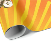 Birthday Retro Roller Schaats Oranje Sunbeam  Cadeaupapier (Rol Hoek)