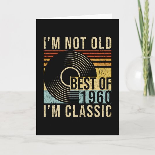 Birthday Retro tot 1960 Kaart (Voorkant)