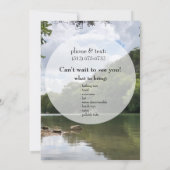 Birthday-reünie Lake Summer Party Kaart (Achterkant)