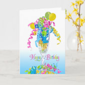 Birthday Ribbons and Balloons Kaart (Gele Bloem)