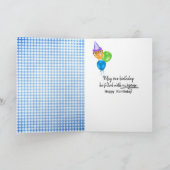 Birthday Ribbons en ballonnen Kaart (Binnen)