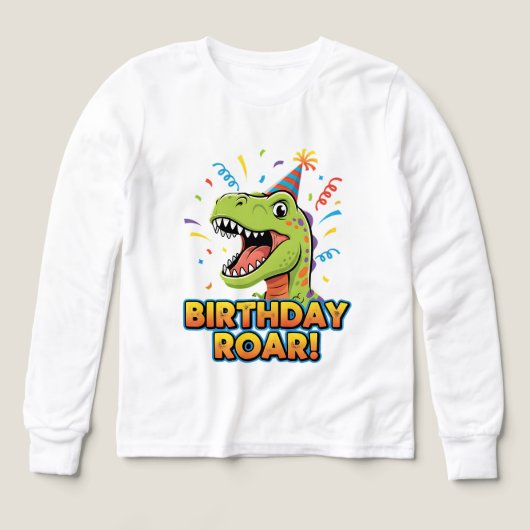 Birthday Roar Cute Dinosaur Birthday Party Design (Voorkant)