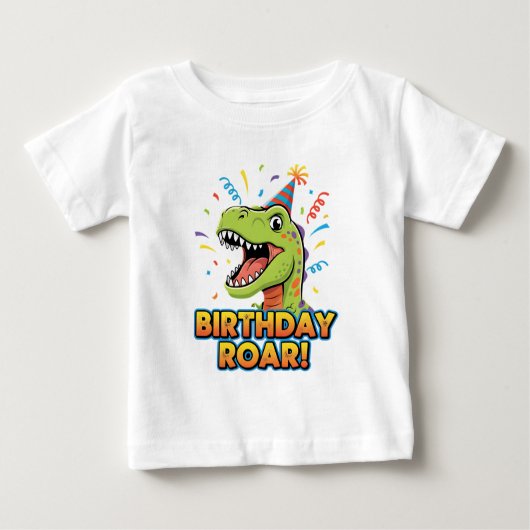 Birthday Roar Cute Dinosaur Birthday Party Design (Voorkant)