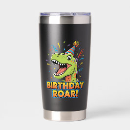 Birthday Roar Cute Dinosaur Birthday Party Design Geïsoleerde Drinkbeker