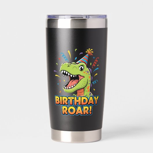 Birthday Roar Cute Dinosaur Birthday Party Design Geïsoleerde Drinkbeker (Voorkant)