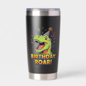 Birthday Roar Cute Dinosaur Birthday Party Design Geïsoleerde Drinkbeker (Achterkant)