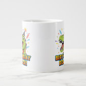 Birthday Roar Cute Dinosaur Birthday Party Design Grote Koffiekop (Voorkant)