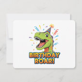 Birthday Roar Cute Dinosaur Birthday Party Design Kaart (Achterkant)