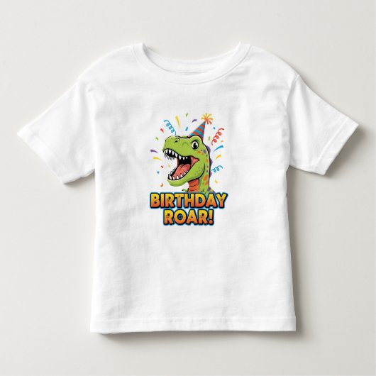Birthday Roar Cute Dinosaur Birthday Party Design Kinder Shirts (Voorkant)