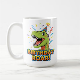 Birthday Roar Cute Dinosaur Birthday Party Design Koffiemok