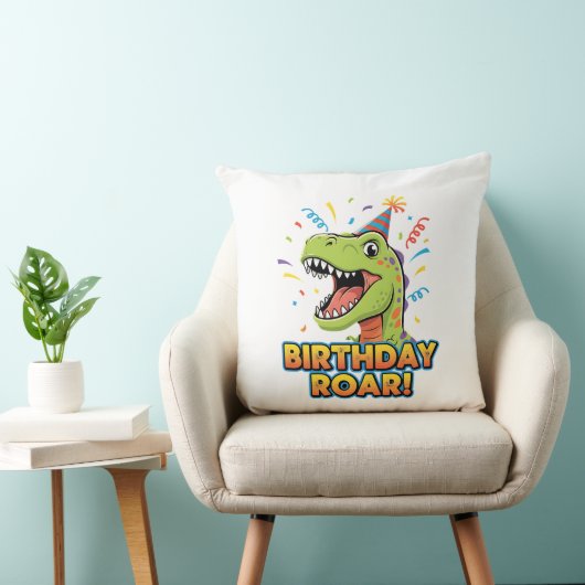 Birthday Roar Cute Dinosaur Birthday Party Design Kussen (Stoel)