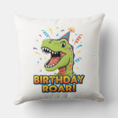 Birthday Roar Cute Dinosaur Birthday Party Design Kussen (Achterkant)