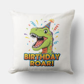 Birthday Roar Cute Dinosaur Birthday Party Design Kussen (Voorkant)