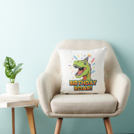 Birthday Roar Cute Dinosaur Birthday Party Design Kussen