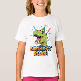 Birthday Roar Cute Dinosaur Birthday Party Design T-shirt