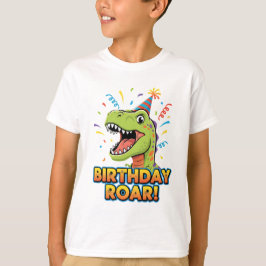 Birthday Roar Cute Dinosaur Birthday Party Design T-shirt