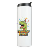 Birthday Roar Cute Dinosaur Birthday Party Design Thermosbeker (Gedraaid links)