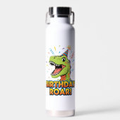 Birthday Roar Cute Dinosaur Birthday Party Design Waterfles (Voorkant)