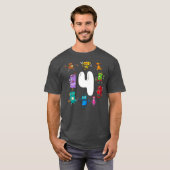 Birthday Robot Age 4th Birthday T-shirt (Voorkant volledig)