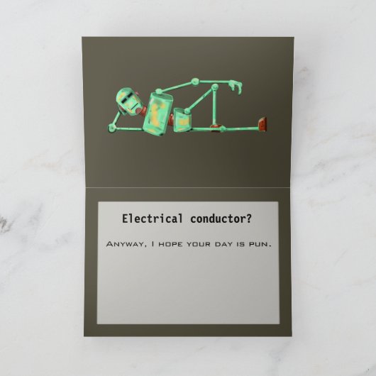 BIRTHDAY ROBOT PUN beroemd gemaakt door Jetpackcor Kaart (Binnen)