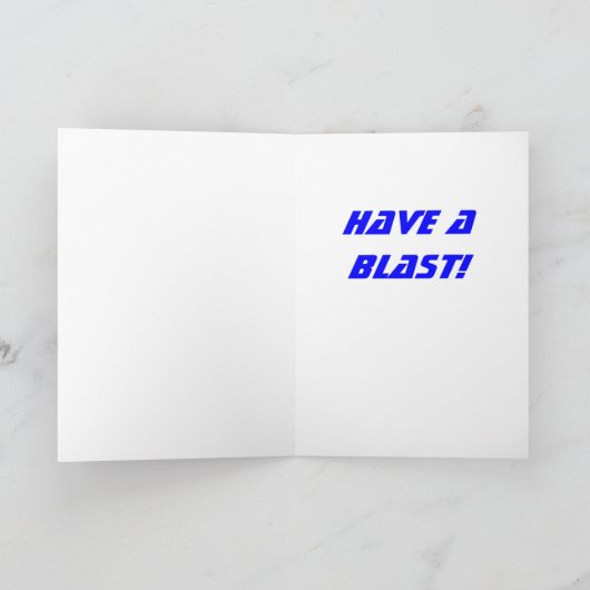 Birthday Rocketship Kaart (Binnen)