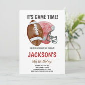 Birthday Rode bruin Football Kaart (Staand voorkant)