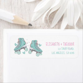 Birthday Roller Skating Pastel Etiket