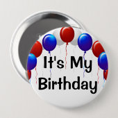 Birthday Ronde Button 4,0 Cm (Voorkant /achterkant)