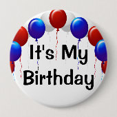 Birthday Ronde Button 4,0 Cm (Voorkant)