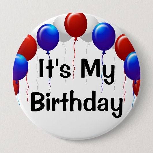 Birthday Ronde Button 4,0 Cm (Voorkant)