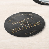 Birthday Ronde Kartonnen Onderzetter (Gebogen)