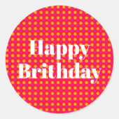 Birthday Ronde Sticker (Voorkant)