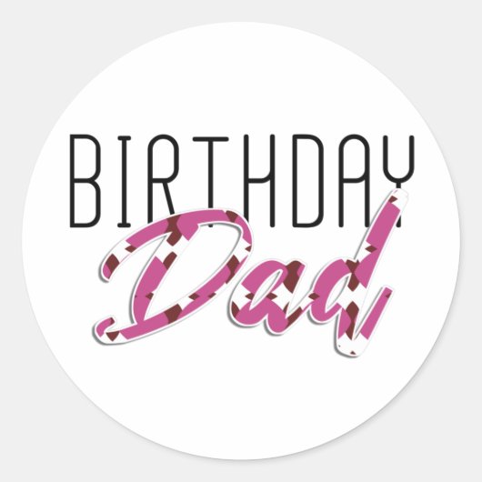 Birthday Ronde Sticker (Voorkant)