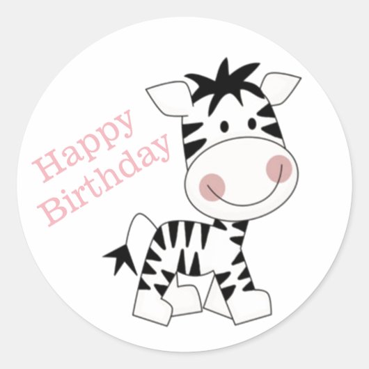 Birthday Ronde Sticker (Voorkant)
