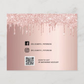 Birthday roos foto QR glam budget Save the Date Flyer (Achterkant)