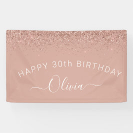 Birthday Roos Gold Blush Pink Glitter Girly Spandoek