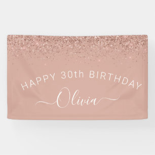 Birthday Roos Gold Blush Pink Glitter Girly Spandoek
