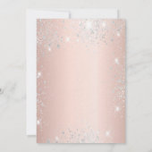 Birthday roos gold blush Silver Glitter luxe Kaart (Achterkant)