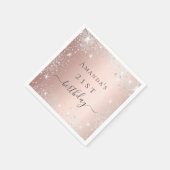 Birthday roos gold blush Silver glitter name Servet (Hoek)