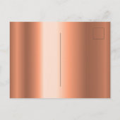 Birthday roos gold elegant-uitnodiging briefkaart (Achterkant)