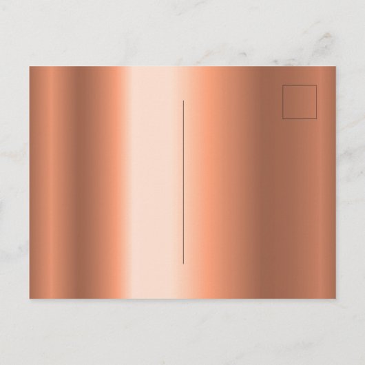 Birthday roos gold elegant-uitnodiging briefkaart (Achterkant)