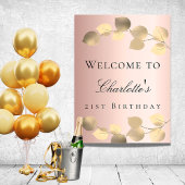 Birthday roos Gold eucalyptus golden Welkom Poster