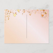 Birthday roos gold florals burgundy-uitnodiging briefkaart (Achterkant)