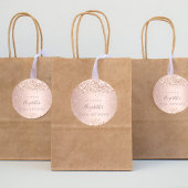 Birthday roos Gold glitter monogram stofmonogram Ronde Sticker