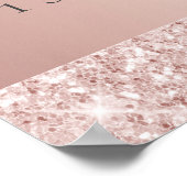 Birthday roos Gold glitter welkom Poster (Hoek)