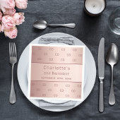 Birthday roos gold monogram initiaal name servet