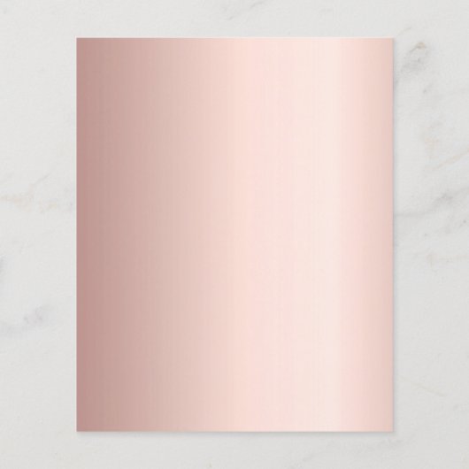 Birthday roos gold pampas floral budget uitnodigin flyer (Achterkant)