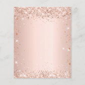 Birthday roos Gold twee personen begrotingsuitnodi Flyer (Achterkant)