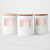 Birthday roos goud glitter stof homemade voedselcontainer etiket (Flessen)