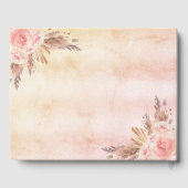 Birthday roos goudblozen bloesdoorbloesgras gastenboek (Achterkant)